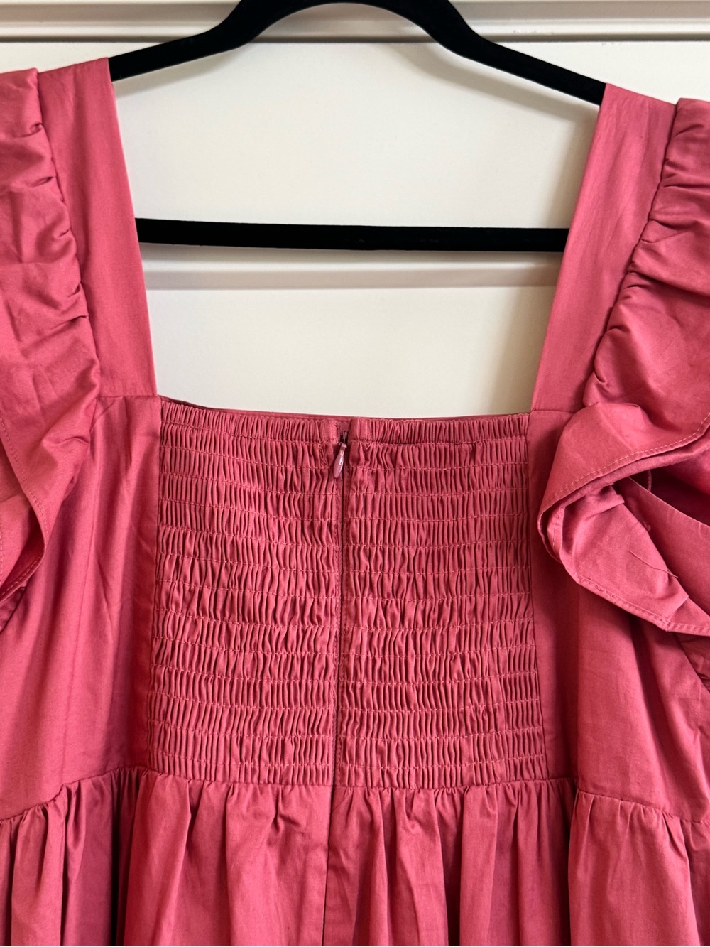 Donna Morgan Dusty Rose Ruffled Square-Neck Midi Dress - Picture 8 of 13